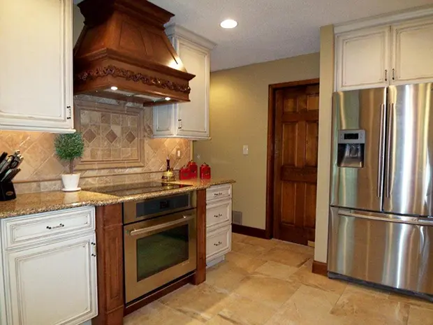 large kitchen island with seating and open concept layout