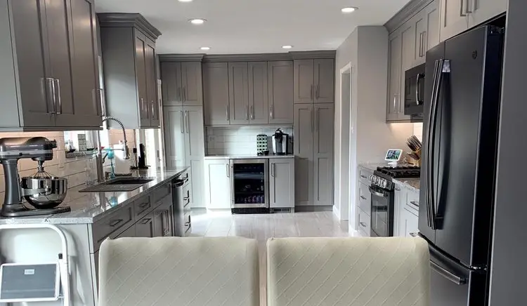 open concept kitchen and bathroom renovation design